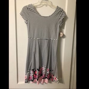 Striped Floral Dress